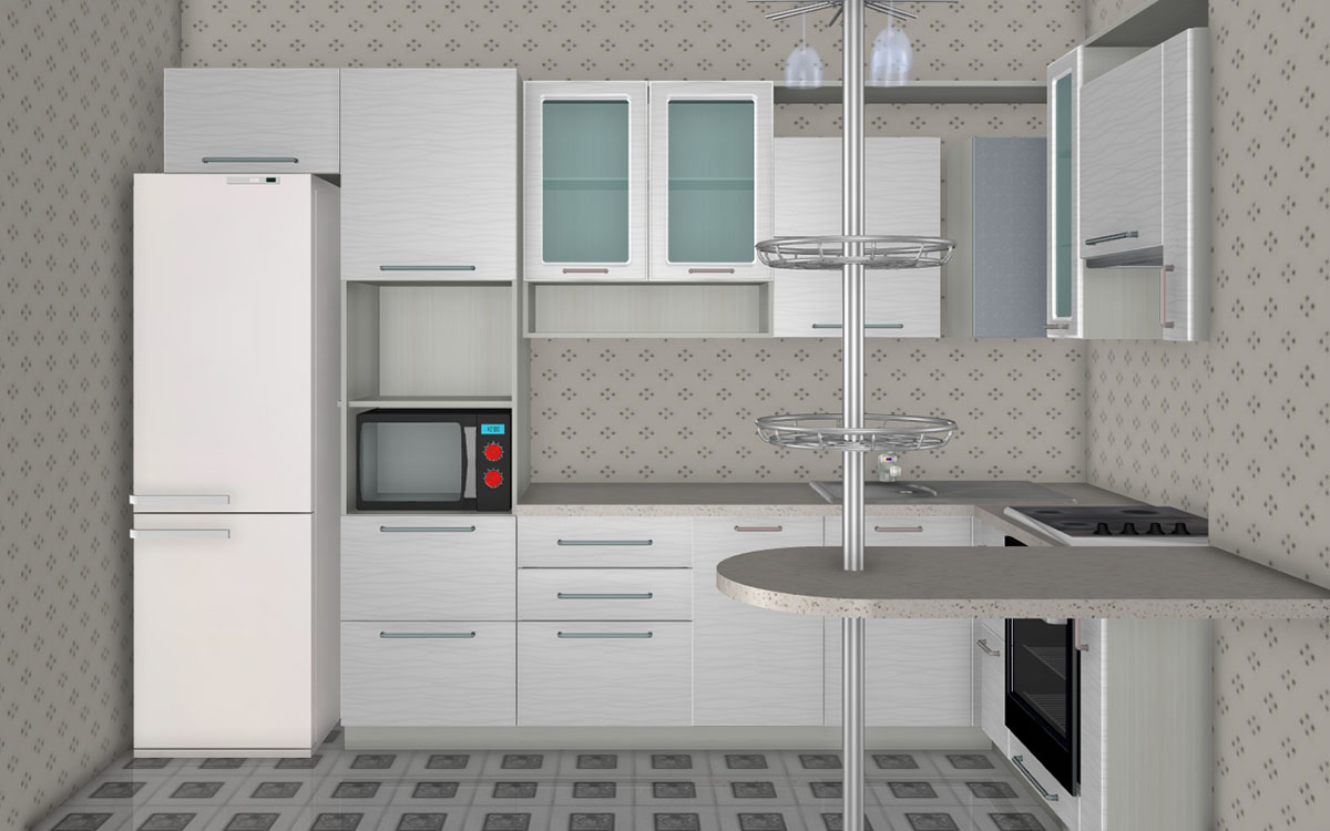 Мой опыт: дизайн маленькой кухни с колонкой