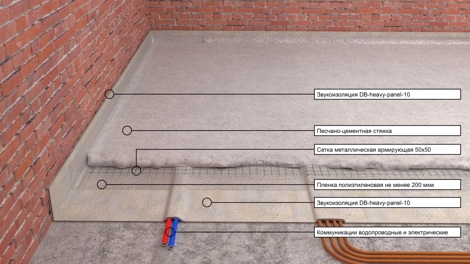 Обустройство шумоизоляции пола в квартире под стяжку