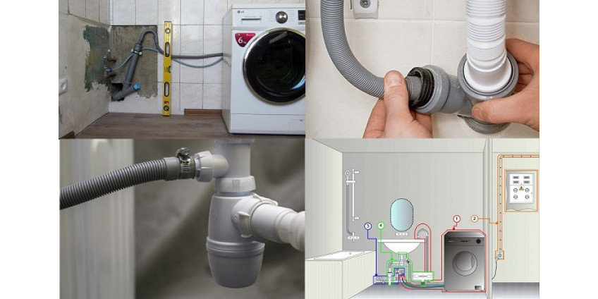 Подключение стиральной машины к канализации