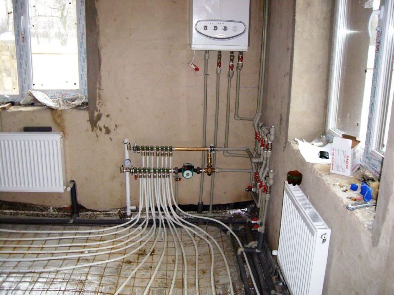 Теплый водяной пол от газового котла в доме — монтаж своими руками