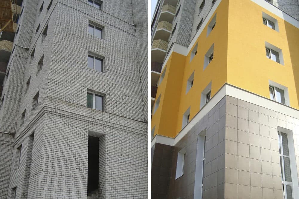 Утепление фасада многоквартирного дома